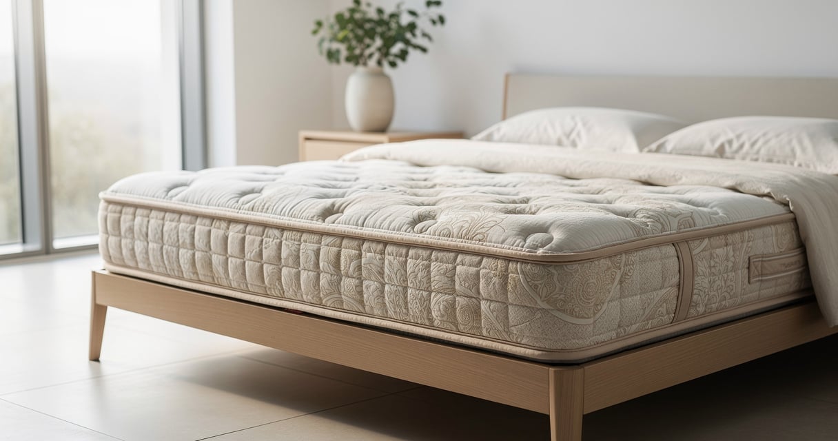 Matelas Épéda Multi-Air à ressorts ensachés dans une chambre lumineuse